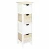 Chiffonnier 4 Tiroirs Chic Naturel Et Blanc -Ledepot Soldes Magasin chiffonnier 4 tiroirs chic naturel et blanc