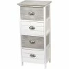 Chiffonnier Bois 4 Tiroirs Bicolores -Ledepot Soldes Magasin chiffonnier bois 4 tiroirs bicolores