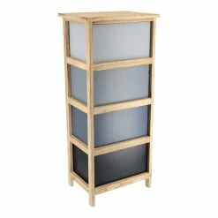 Chiffonnier Grand Modèle 4 Tiroirs Dégradé Gris -Ledepot Soldes Magasin chiffonnier grand modele 4 tiroirs degrade gris 1 2