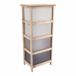 Chiffonnier Grand Modèle 4 Tiroirs Dégradé Taupe -Ledepot Soldes Magasin chiffonnier grand modele 4 tiroirs degrade taupe 2