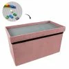 Coffre Banc Pliable Rose Compatible Briques -Ledepot Soldes Magasin coffre banc pliable rose compatible briques