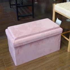 Coffre Banc Pliable Rose Compatible Briques -Ledepot Soldes Magasin coffre banc pliable rose compatible briques 5