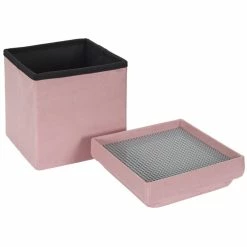 Coffre Pouf Pliable Rose Compatible Briques 13 Coffre Pouf Pliable Rose Compatible Briques -Ledepot Soldes Magasin coffre pouf pliable rose compatible briques 1 3