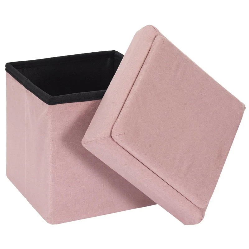 Coffre Pouf Pliable Rose Compatible Briques 9 Coffre Pouf Pliable Rose Compatible Briques – Image 7