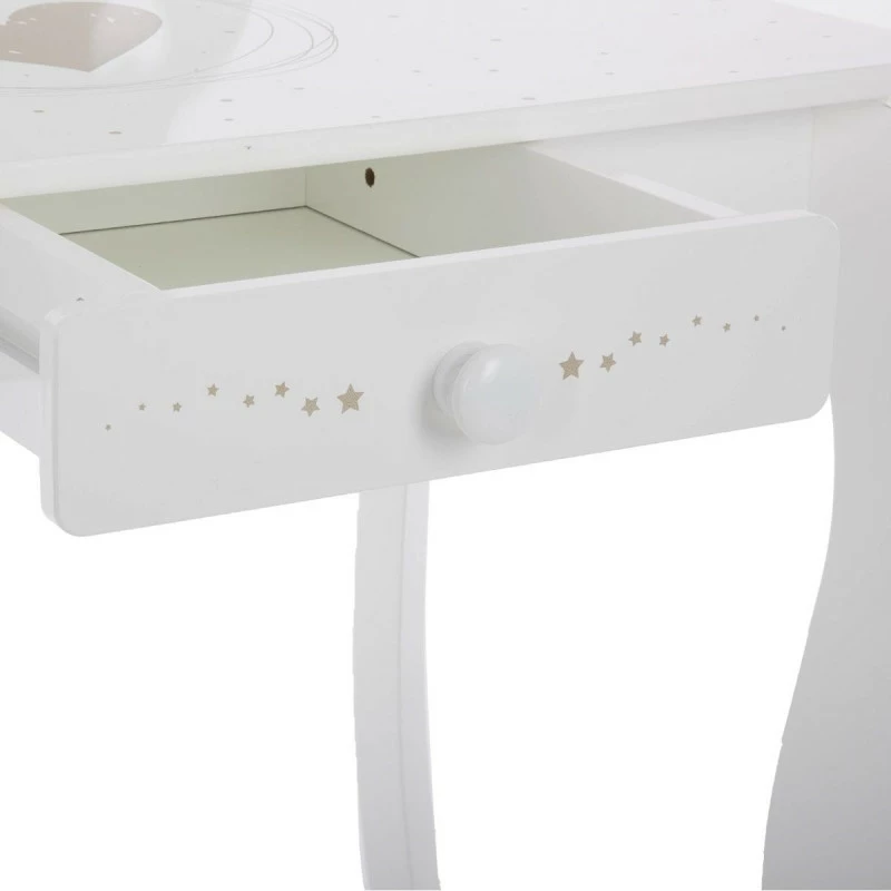 Coiffeuse Avec Tabouret Enfant Blanc Atmosphera 9 Coiffeuse Avec Tabouret Enfant Blanc Atmosphera – Image 7