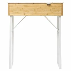 Coiffeuse En Bambou Levia Blanc 5Five -Ledepot Soldes Magasin coiffeuse en bambou levia blanc 5five 3