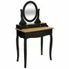 Coiffeuse Noire 3 Tiroirs Chrysa Atmosphera -Ledepot Soldes Magasin coiffeuse noire 3 tiroirs chrysa atmosphera