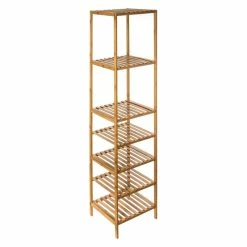 Colonne 7 Niveaux Salle Bain Varia Naturel Bambou -Ledepot Soldes Magasin colonne 7 niveaux salle bain varia naturel bambou 2