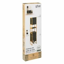 Colonne De Salle De Bain Noir Natureo 5Five -Ledepot Soldes Magasin colonne de salle de bain noir natureo 5five 3