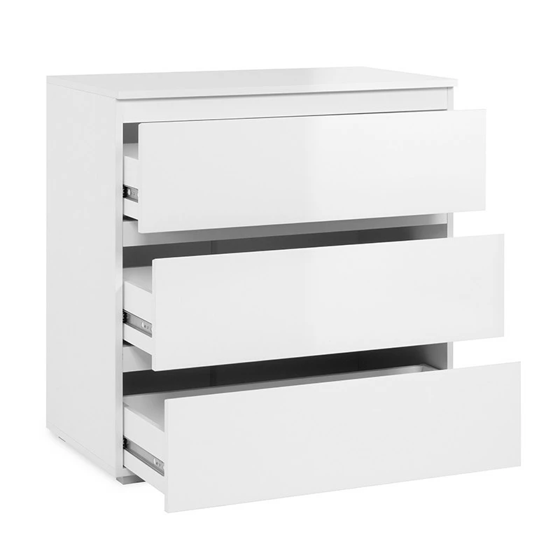 Commode 3 Tiroirs Capetown Blanc 5 Commode 3 Tiroirs Capetown Blanc – Image 3