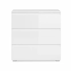 Commode 3 Tiroirs Capetown Blanc 11 Commode 3 Tiroirs Capetown Blanc -Ledepot Soldes Magasin commode 3 tiroirs capetown blanc 4