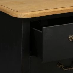 Commode 3 Tiroirs Chrysa Noire Atmosphera -Ledepot Soldes Magasin commode 3 tiroirs chrysa noire atmosphera 2