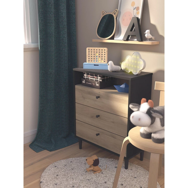 Demeyere Commode 3 Tiroirs Industriel Arty 4 Demeyere Commode 3 Tiroirs Industriel Arty – Image 2