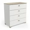 Demeyere Commode 4 Tiroirs Izzy Blanc Et Bois 2 Demeyere Commode 4 Tiroirs Izzy Blanc Et Bois -Ledepot Soldes Magasin commode 4 tiroirs izzy blanc bois