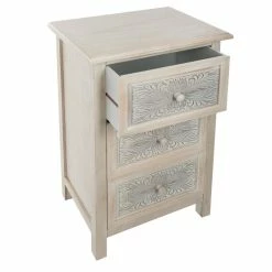 Commode Bois 3 Tiroirs Hina Atmosphera -Ledepot Soldes Magasin commode bois 3 tiroirs hina atmosphera 4
