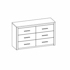 Demeyere Commode Kansas 6 Tiroirs -Ledepot Soldes Magasin commode colorado 6 tiroirs 2