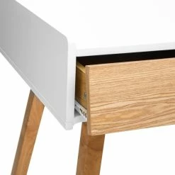 Console Sur Pieds Bois Elva Blanc Atmosphera -Ledepot Soldes Magasin console sur pieds bois elva blanc atmosphera 2