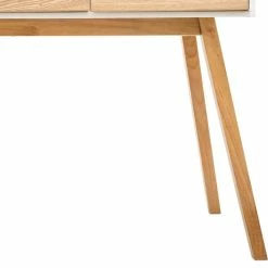 Console Sur Pieds Bois Elva Blanc Atmosphera -Ledepot Soldes Magasin console sur pieds bois elva blanc atmosphera 3