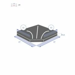 Dalle 25 Kg Pour Pied De Parasol En Croix Hespéride Noir -Ledepot Soldes Magasin dalle 25kg pour pied de parasol en croix hesperide noir 3