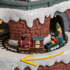 Déco Noël Gare Au Village Secteur Lumineux Musical Animé -Ledepot Soldes Magasin deco noel gare au village secteur lumineux musical anime 3