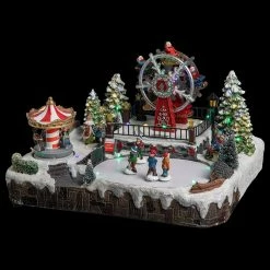 Déco Noël Grande Roue La Fête Foraine Secteur Lumineux Animé