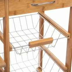 Desserte Bambou 6 Tiroirs Roulettes 76 Cm 5five -Ledepot Soldes Magasin desserte bambou 6 tiroirs roulettes 76 cm 5five 4