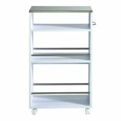 Demeyere Desserte De Cuisine Coffee Blanc -Ledepot Soldes Magasin desserte cuisine cafe blanc 3