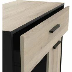 Demeyere Desserte De Cuisine 1 Tiroir 1 Porte Mint Noir Et Bois 9 Demeyere Desserte De Cuisine 1 Tiroir 1 Porte Mint Noir Et Bois -Ledepot Soldes Magasin desserte de cuisine 1 tiroir 1 porte mint noir et bois 3