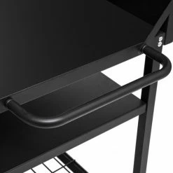Desserte De Plancha Extérieure Noire Neka -Ledepot Soldes Magasin desserte de plancha exterieure noire neka 5