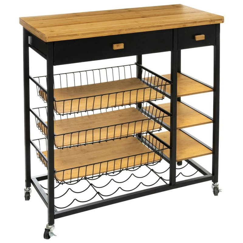 Desserte En Bambou Et Métal Nera 5five 3 Desserte En Bambou Et Métal Nera 5five