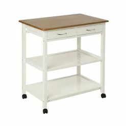 Desserte Imitation Bambou Blanc