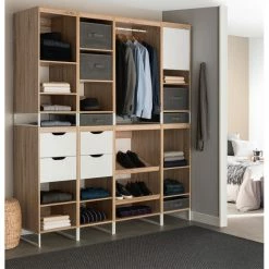 Dressing Module L40 2 étagères 1 Porte Orso 11 Dressing Module L40 2 étagères 1 Porte Orso -Ledepot Soldes Magasin dressing module l40 2 etageres 1 porte orso 3