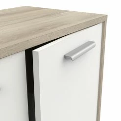 Demeyere Buffet Bas 2 Portes 4 Tiroirs Léo -Ledepot Soldes Magasin enfilade 2 portes 4 tiroirs leo 1 2