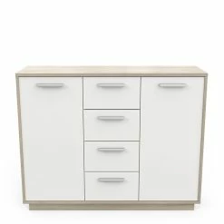 Demeyere Buffet Bas 2 Portes 4 Tiroirs Léo -Ledepot Soldes Magasin enfilade 2 portes 4 tiroirs leo 1 3