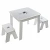 Ensemble Table + 2 Tabourets Enfant Blanc Gris Dream Atmosphera -Ledepot Soldes Magasin ensemble table tabourets enfant blanc gris dream atmosphera