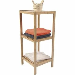 Étagère 3 Niveaux Bambou