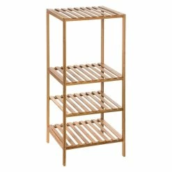 Etagère 4 Niveaux Salle Bain Varia Naturel Bambou -Ledepot Soldes Magasin etagere 4 niveaux salle bain varia naturel bambou 2