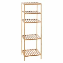 Etagère 5 Niveaux Salle Bain Varia Naturel Bambou -Ledepot Soldes Magasin etagere 5 niveaux salle bain varia naturel bambou 2