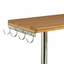 Etagère D'angle 3 Niveaux Bambou Et Inox 5Five -Ledepot Soldes Magasin etagere d angle 3 niveaux bambou et inox 5five 2