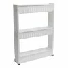 Étagère De Rangement Passe-partout Blanc Sur Roulettes -Ledepot Soldes Magasin etagere de rangement passe partout blanc sur roulettes