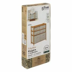 Etagère Double 6 Tiroirs Tidy Box 5Five -Ledepot Soldes Magasin etagere double 6 tiroirs tidy box 5five 5