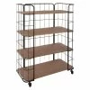 Etagère Métal Jordi 4 Niveaux Roulettes Atmosphera -Ledepot Soldes Magasin etagere metal jordi 4 niveaux roulettes atmosphera
