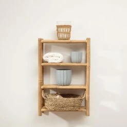 Etagère Murale Bambou 4 Niveaux Sea View Atmosphera -Ledepot Soldes Magasin etagere murale bambou 4 niveaux sea view atmosphera 1