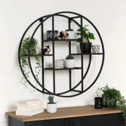 Etagère Murale Ronde Torof D78 Atmosphera -Ledepot Soldes Magasin etagere murale ronde torof atmosphera 1