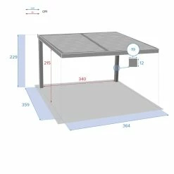 Extension Frontale Pour Pergola Majaé 3,6x3,6m Hespéride -Ledepot Soldes Magasin extension frontale pour pergola majae 36x36m hesperide 2