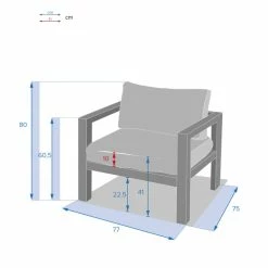 Fauteuil De Jardin Jauca Noisette / Gris Boisé Hespéride -Ledepot Soldes Magasin fauteuil de jardin jauca noisette gris boise hesperide 2