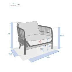Fauteuil Extérieur 1 Place Deona Acacia Hespéride -Ledepot Soldes Magasin fauteuil exterieur 1 place deona acacia hesperide 5