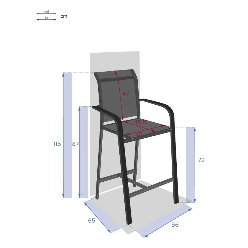 Fauteuil Haut Essentia Anthracite Et Graphite Hespéride 6 Fauteuil Haut Essentia Anthracite Et Graphite Hespéride – Image 4