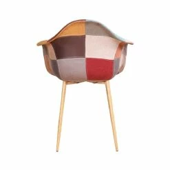 Fauteuil Oraz Patchwork Rouge -Ledepot Soldes Magasin fauteuil oraz patchwork rouge 2
