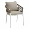 Fauteuil Oriengo Mailles Taupe/blanc Hespéride -Ledepot Soldes Magasin fauteuil oriengo mailles taupeblanc hesperide